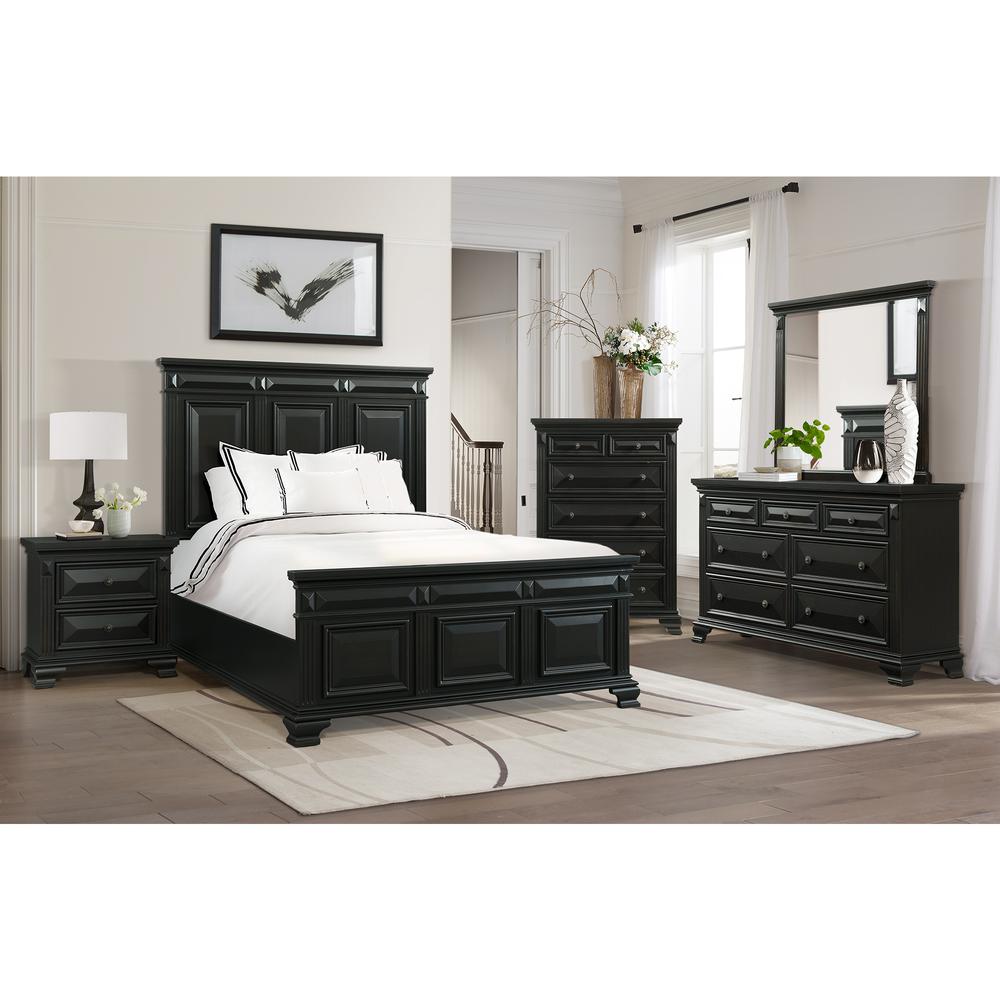 Trent 2-Drawer Nightstand in Antique Black. Picture 4