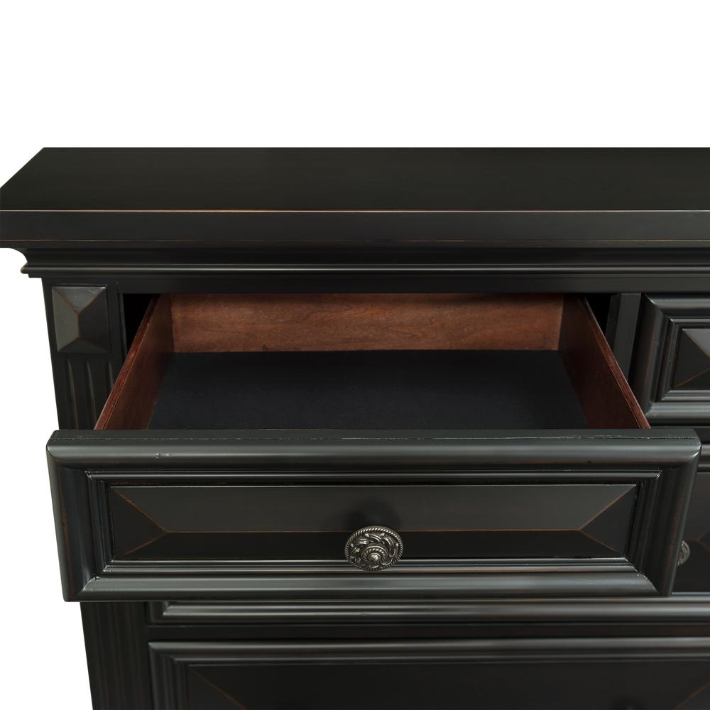 Trent 2-Drawer Nightstand in Antique Black. Picture 6