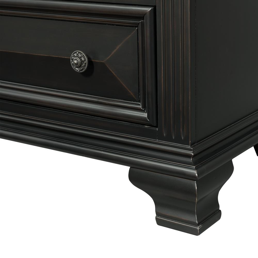 Trent 2-Drawer Nightstand in Antique Black. Picture 8