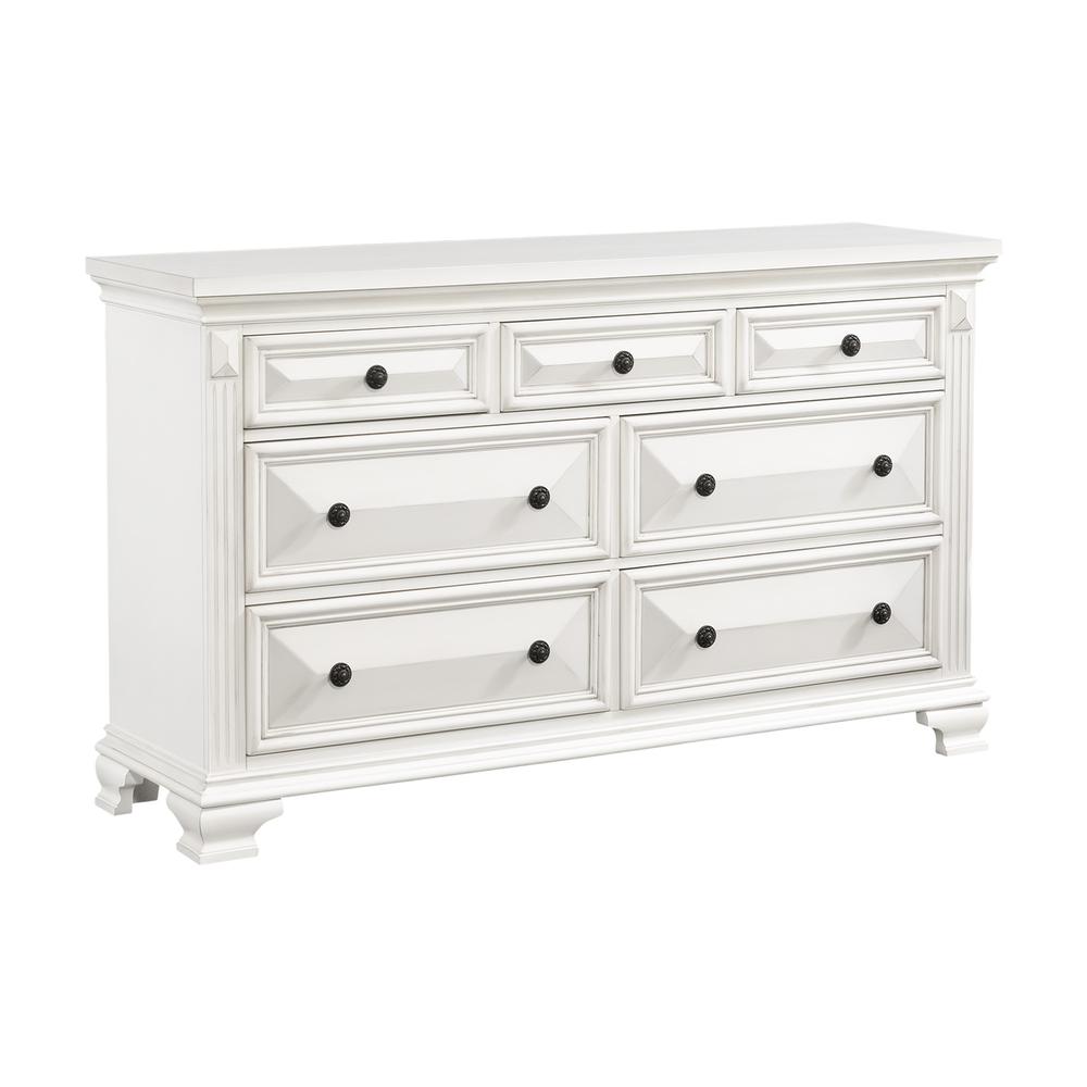 Trent 7-Drawer Dresser in White. Picture 14