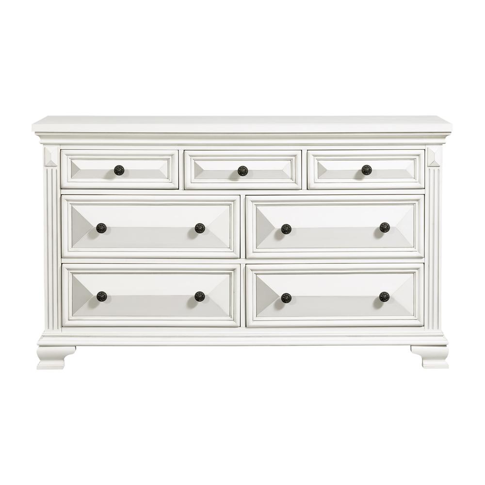 Trent 7-Drawer Dresser in White. Picture 17