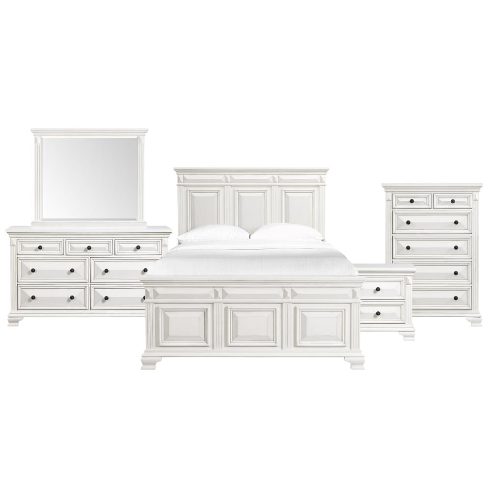 Trent King Panel Bed in White. Picture 35