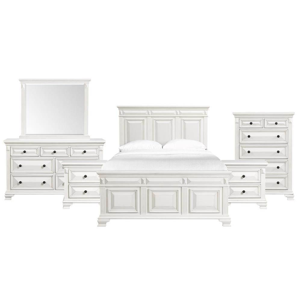 Trent King Panel Bed in White. Picture 54