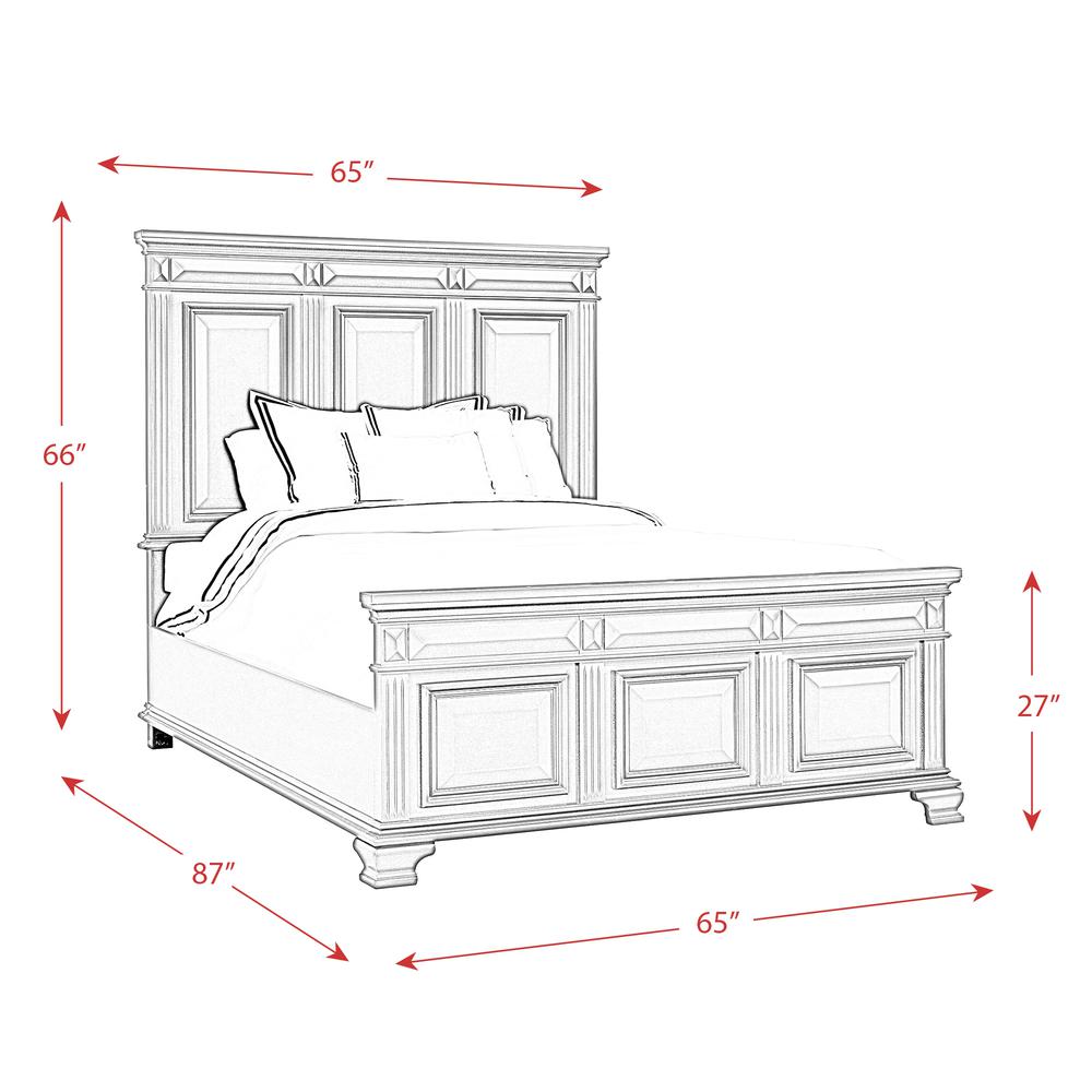 Trent Queen Panel Bed in White. Picture 81