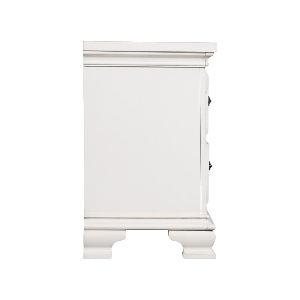 Trent 2-Drawer Nightstand in White. Picture 5