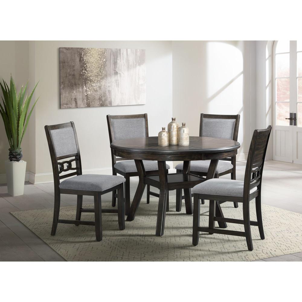 Picket House Furnishings Taylor Standard Height 5PC Dining Set-Table and Four Side Chairs in Walnut. Picture 1