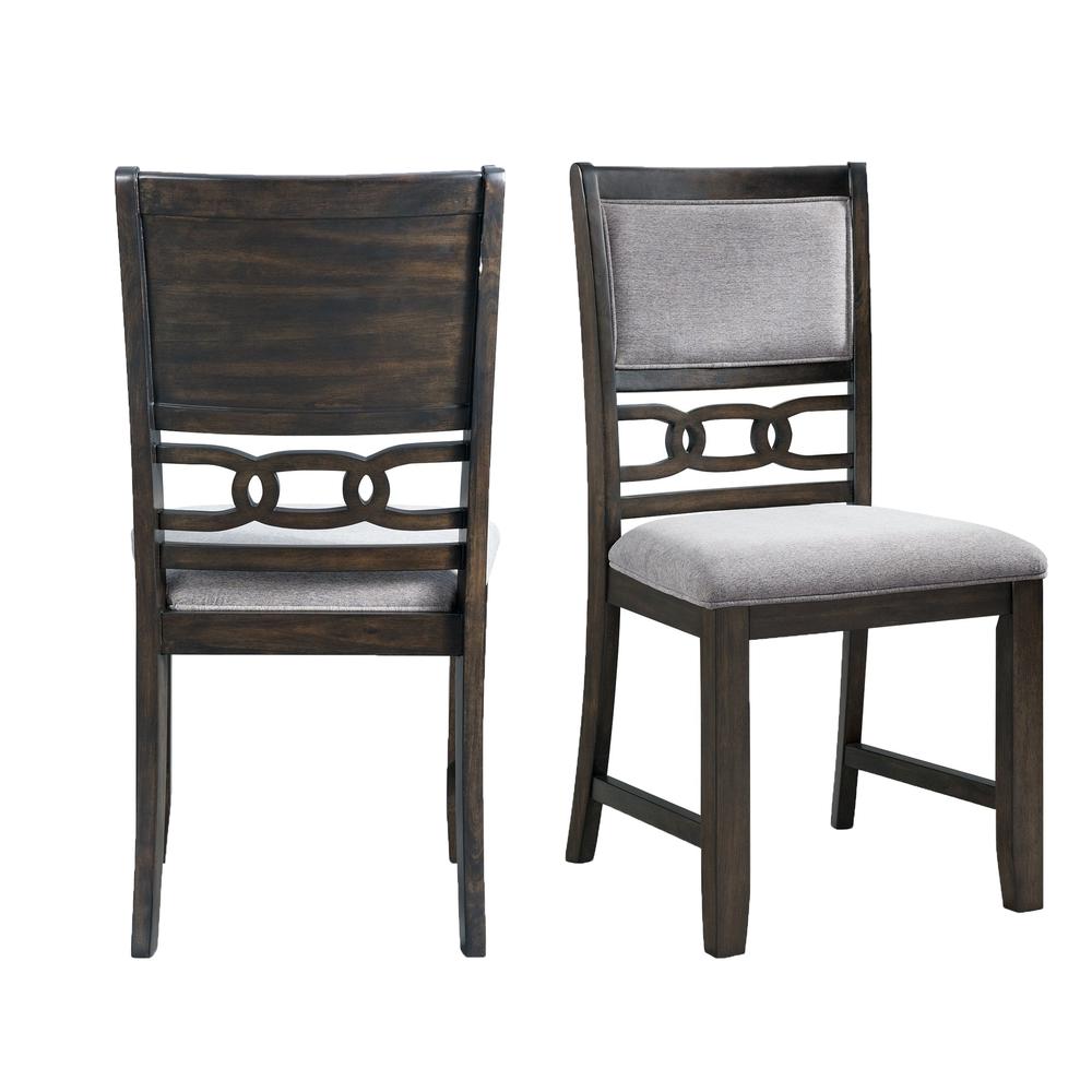Picket House Furnishings Taylor Standard Height Side Chair Set in Walnut. Picture 1