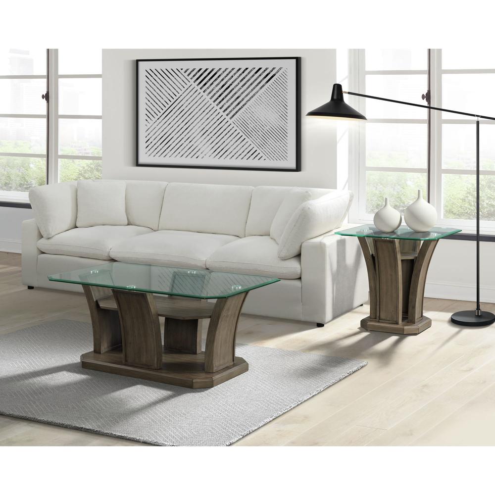 Picket House Furnishings Simms Rectangular Coffee Table in Grey. Picture 2