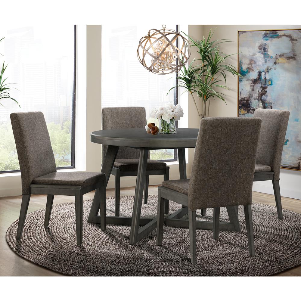 Hudson Round 5PC Dining Set-Table & Four Chairs. Picture 1
