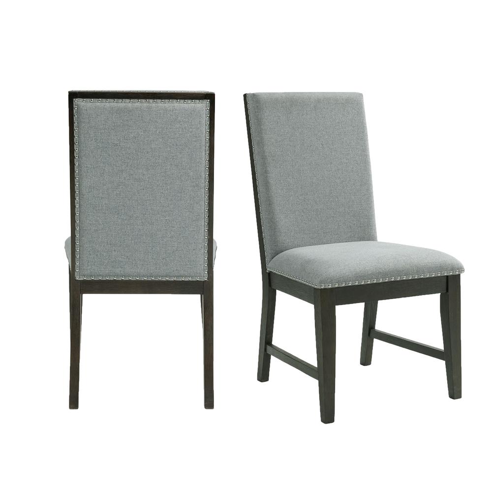 Holden Standard Height Side Chair Set in Gray. Picture 1