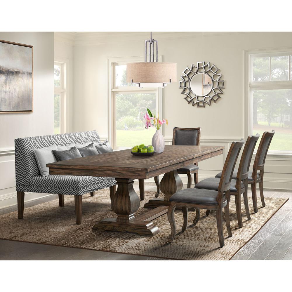 Picket House Furnishings Hayward 6PC Dining Set-Table, Four Chairs and Settee. Picture 1