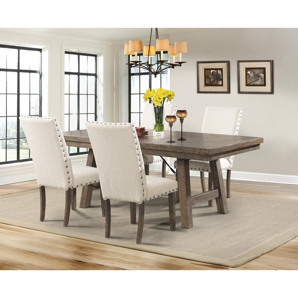 Dex 5PC Dining Set-Table, 4 Upholstered Side Chairs. Picture 1