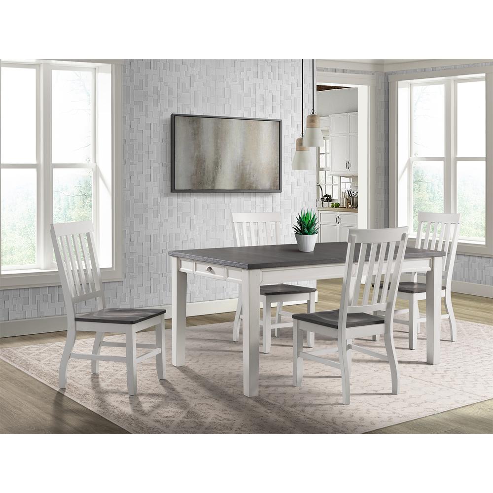 Jamison Two Tone 5PC Dining Set-Table & Four Chairs. Picture 1