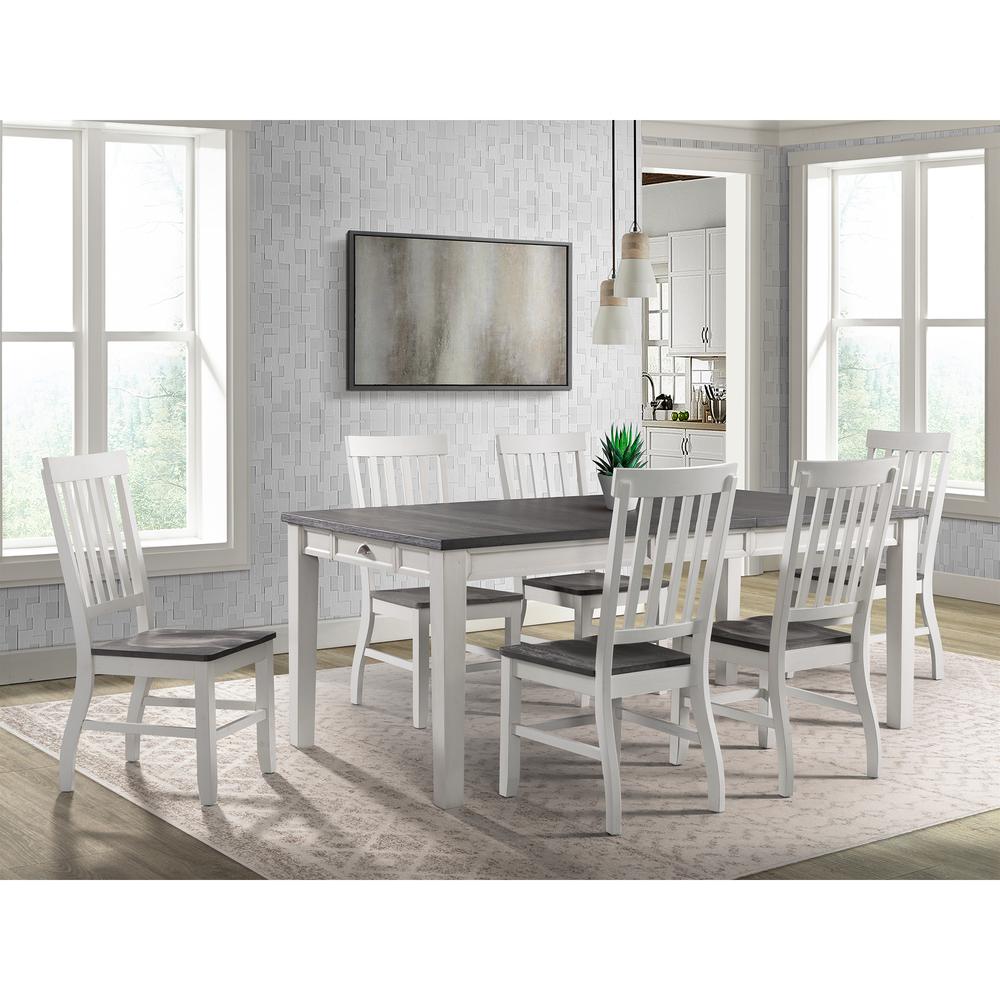 Jamison Two Tone 7PC Dining Set-Table & Six Chairs. Picture 1