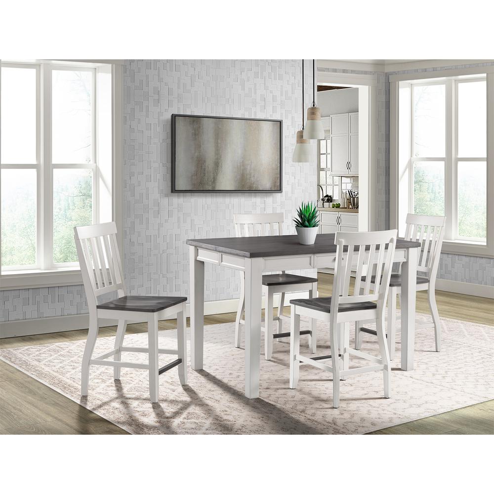 Jamison Two Tone 5PC Counter Height Dining Set-Table & Four Chairs. Picture 1