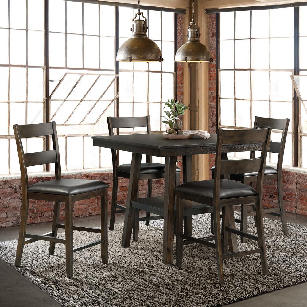 Reid 5PC Counter Height Dining Set-Table & Four Chairs. Picture 1
