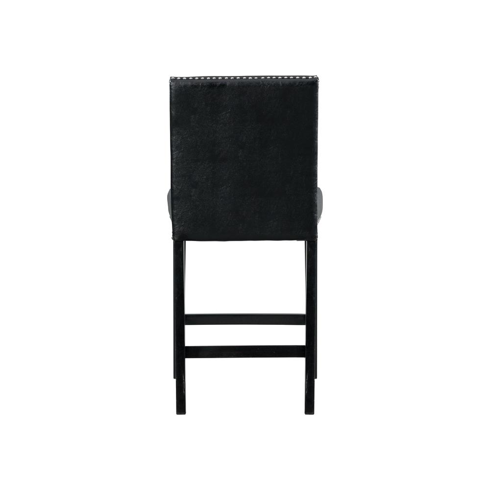 Picket House Furnishings Pia Faux Leather Counter Height Side Chair Set in Black. Picture 8