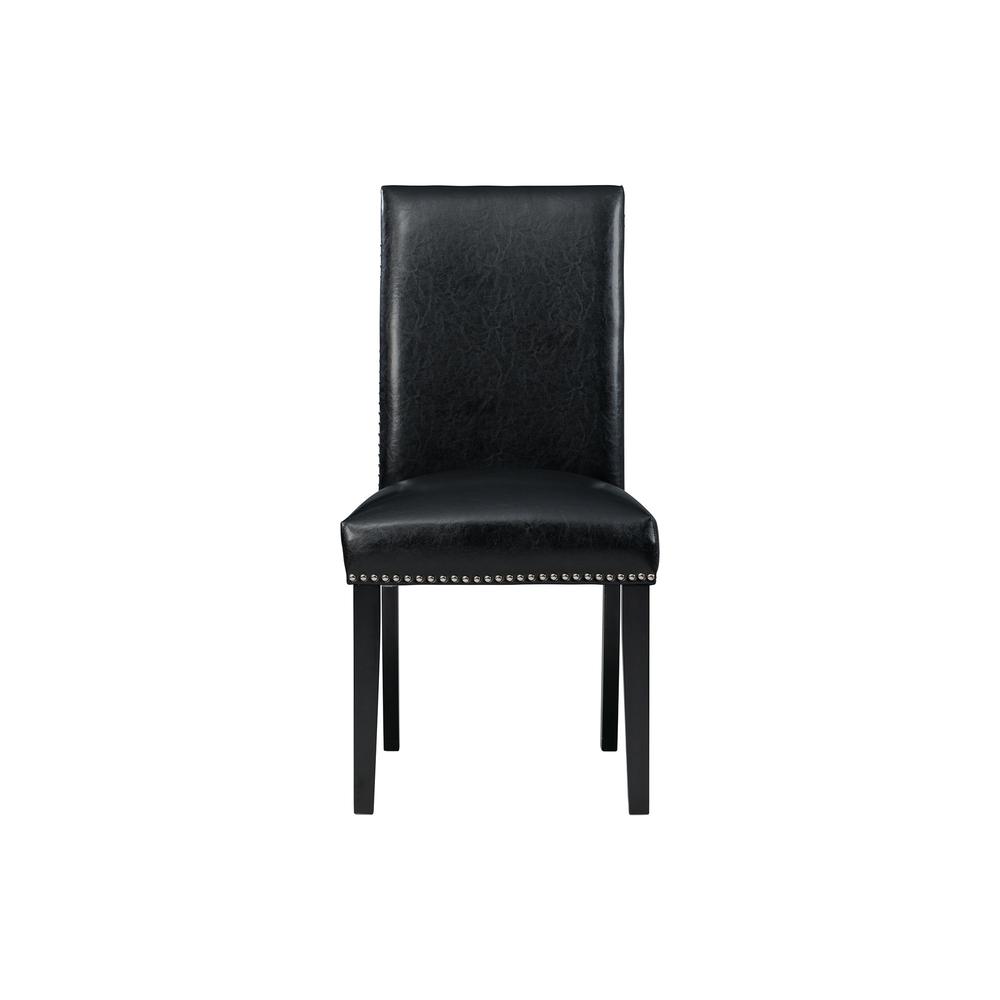 Picket House Furnishings Pia Faux Leather Side Chair Set in Black. Picture 6