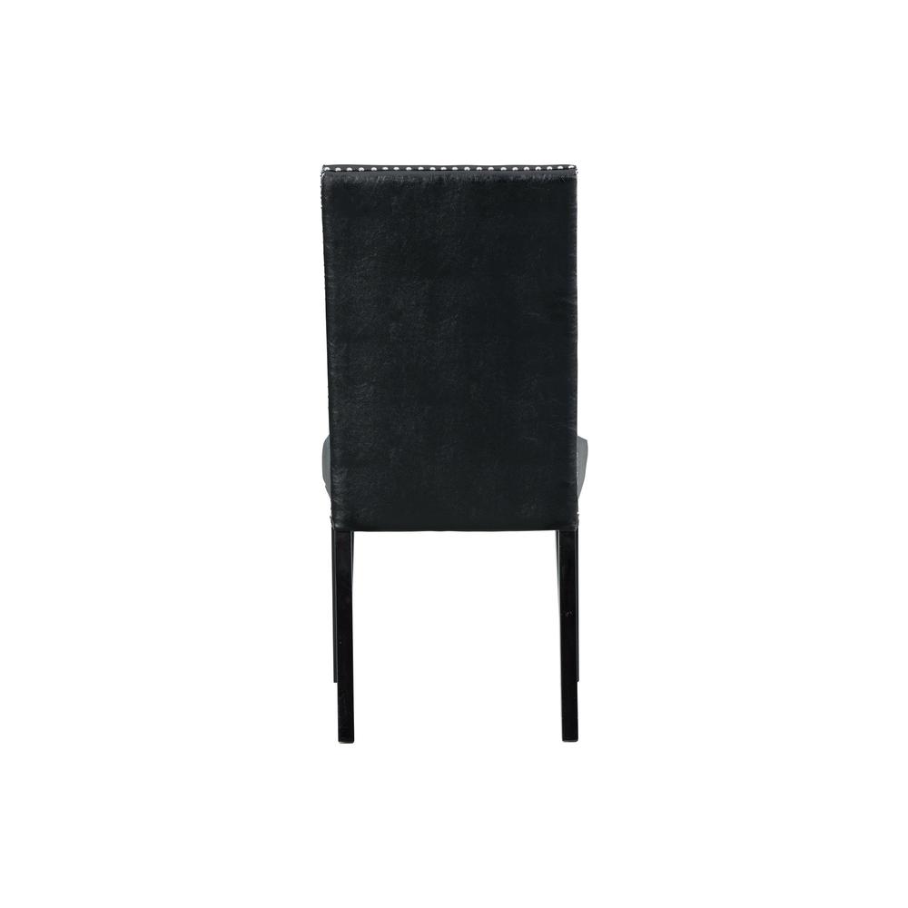 Picket House Furnishings Pia Faux Leather Side Chair Set in Black. Picture 8