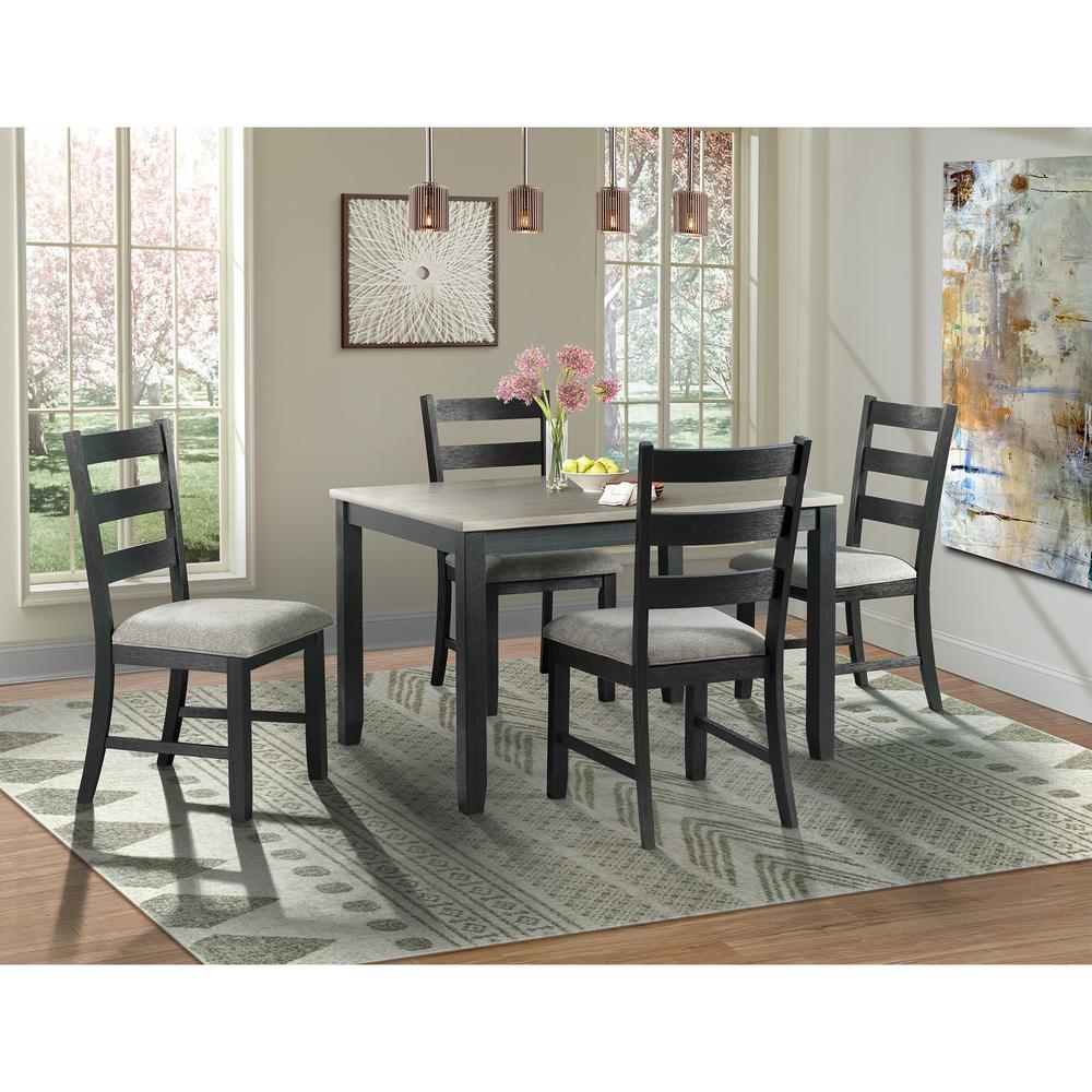 Kona Gray 5PC Dining Set-Table & Four Chairs. The main picture.