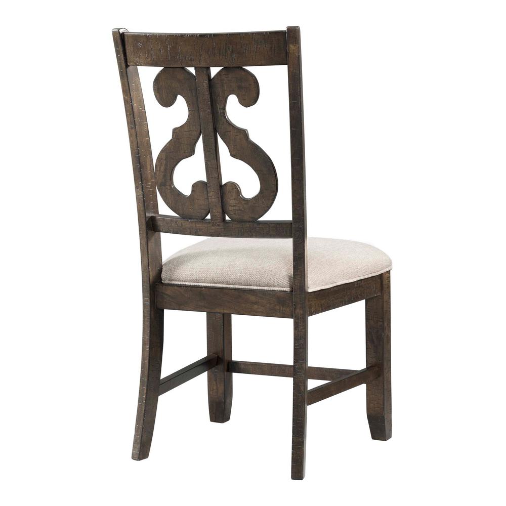 Stanford Wooden Swirl Back Side Chair Set. Picture 4