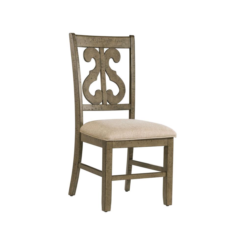 Picket House Furnishings Stanford Wooden Swirl Back Side Chair Set. Picture 4