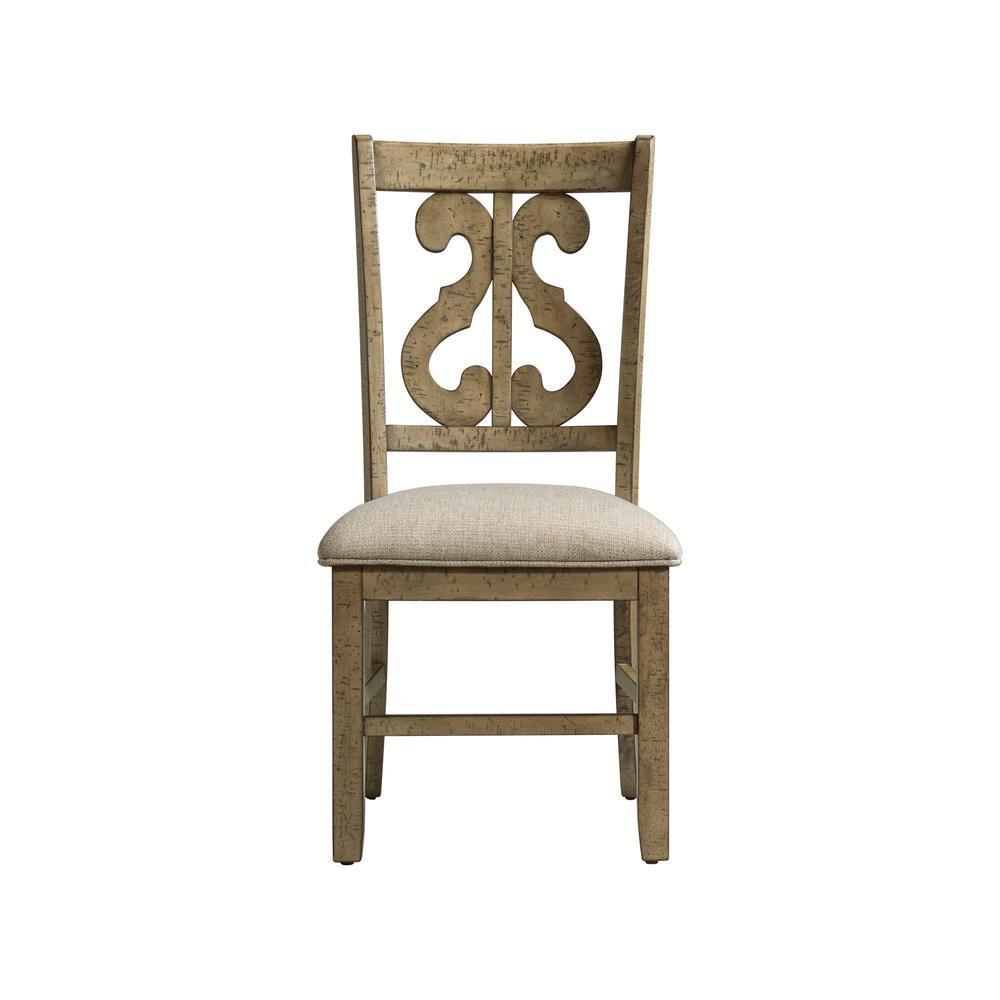 Picket House Furnishings Stanford Wooden Swirl Back Side Chair Set. Picture 3