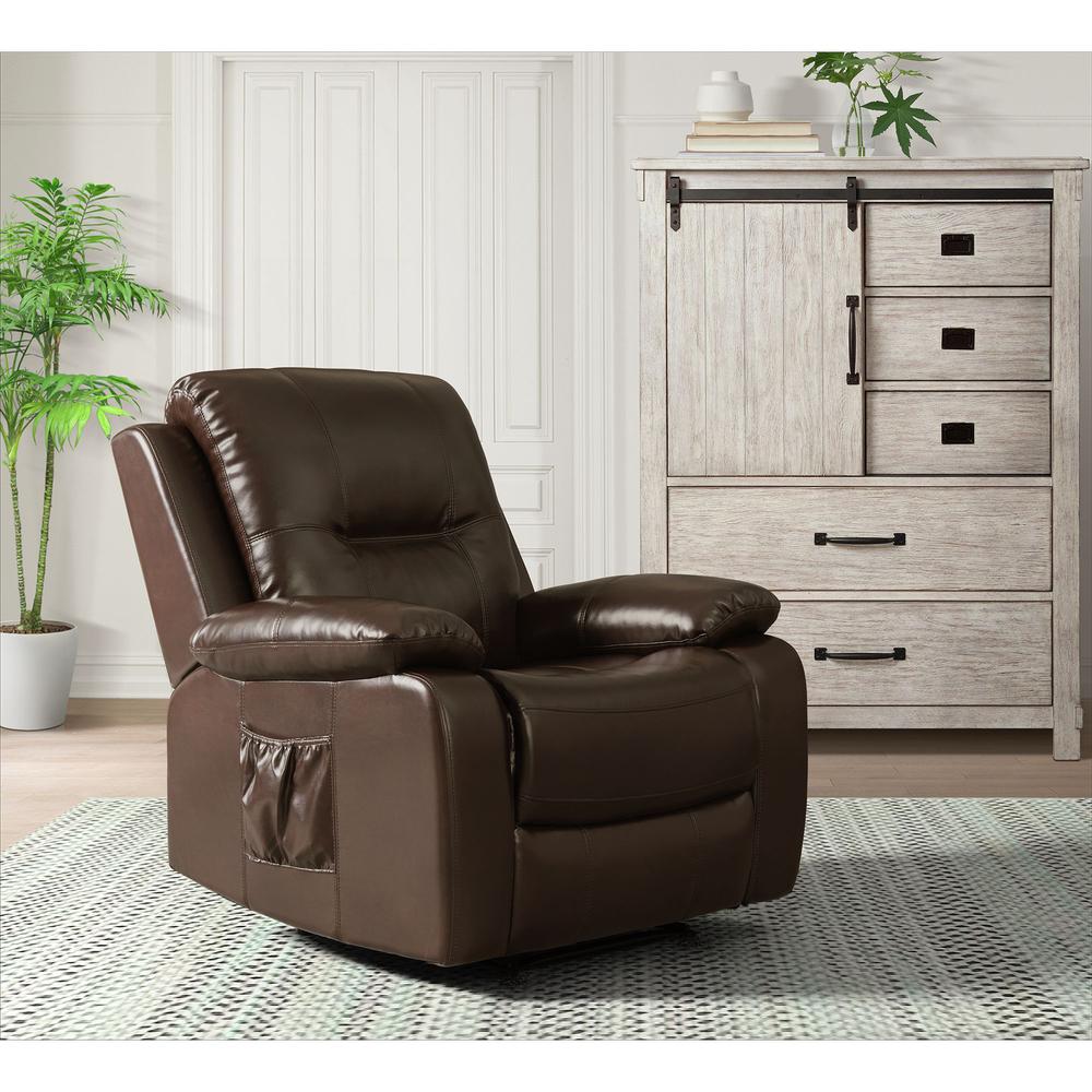 Picket House Furnishings Evan Power Motion Recliner in Brown. Picture 2