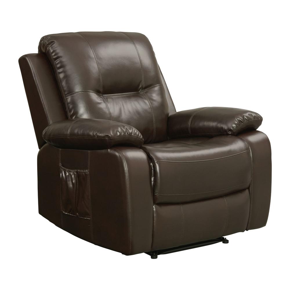 Picket House Furnishings Evan Power Motion Recliner in Brown. Picture 1