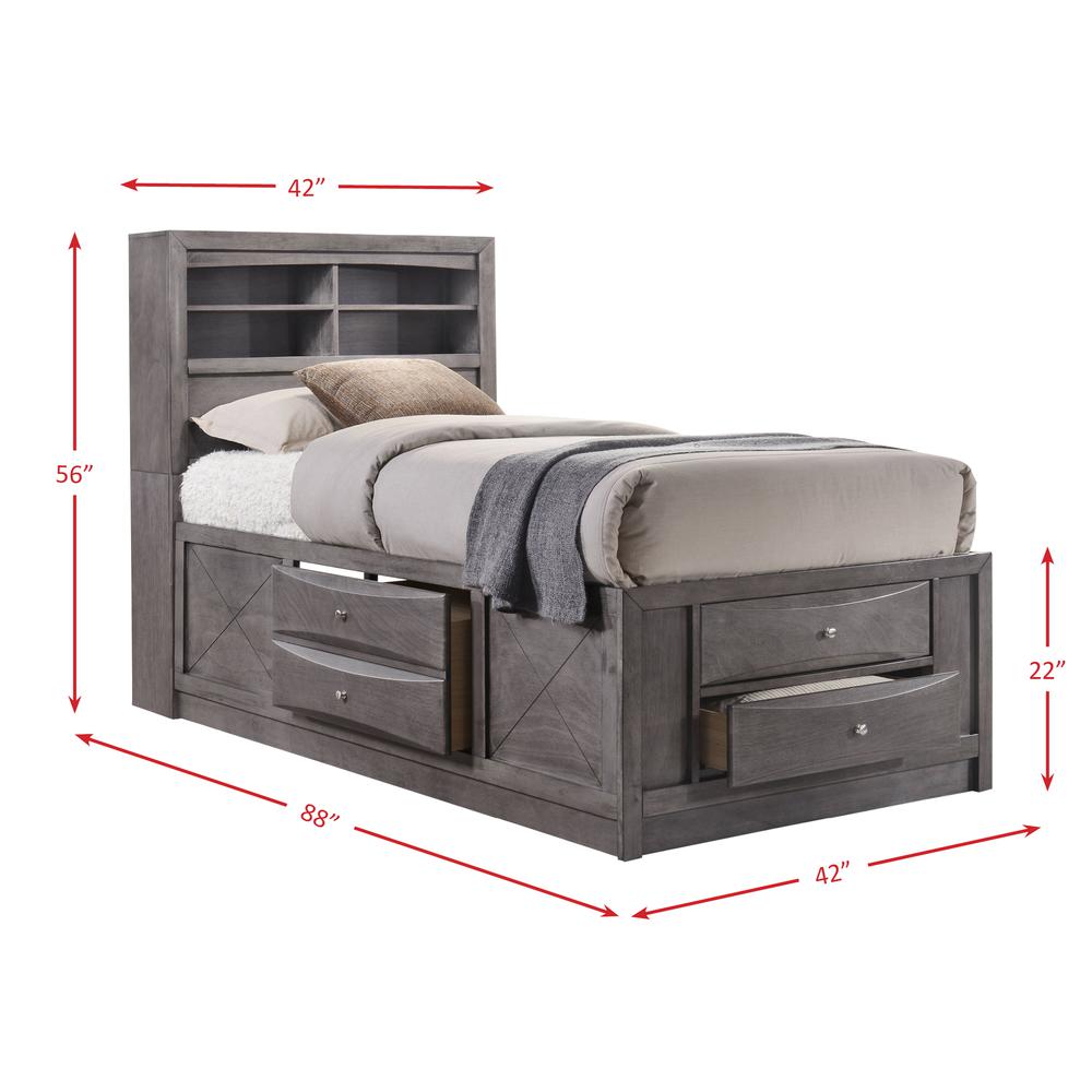 Madison Twin Storage Bed. Picture 57