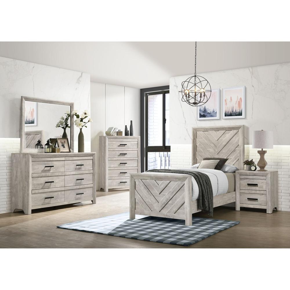 Picket House Furnishings Keely Twin Panel Bed in White. Picture 2
