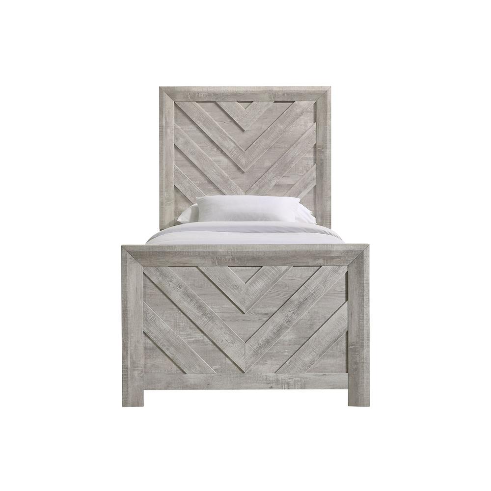 Picket House Furnishings Keely Twin Panel Bed in White. Picture 4
