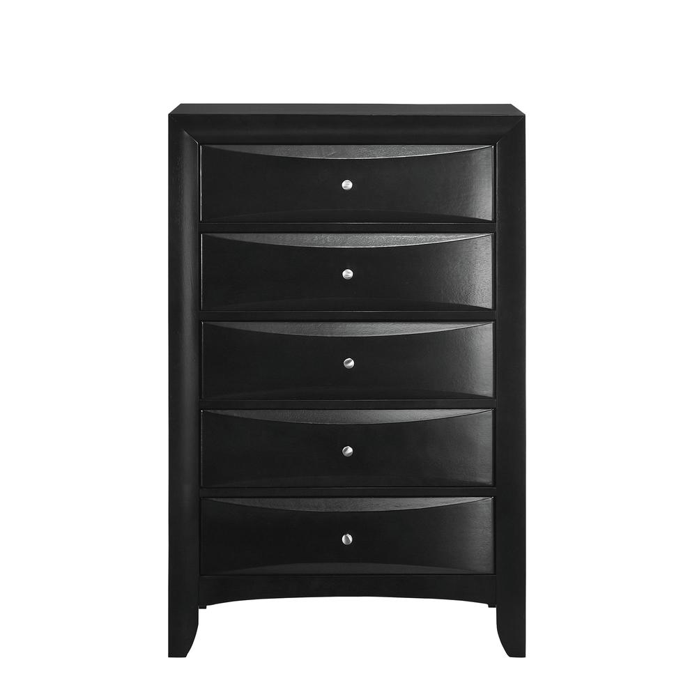 Dana 5-Drawer Chest in Black. Picture 2