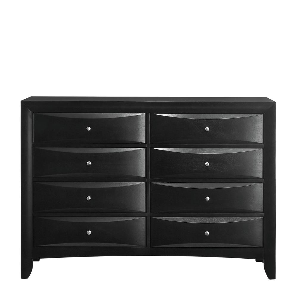 Dana 8-Drawer Dresser in Black. Picture 2