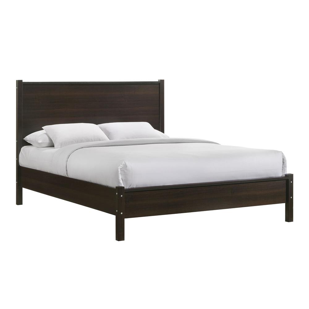Picket House Furnishings Cohen Queen Panel Bed in Espresso. Picture 1