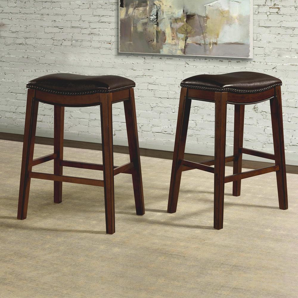 Bowen 30" Backless Bar Stool in Brown. Picture 2