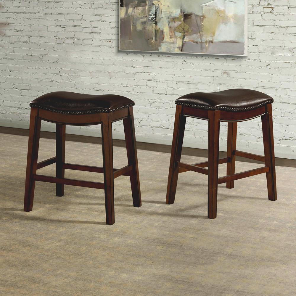 Bowen 24" Backless Counter Height Stool in Brown. Picture 2