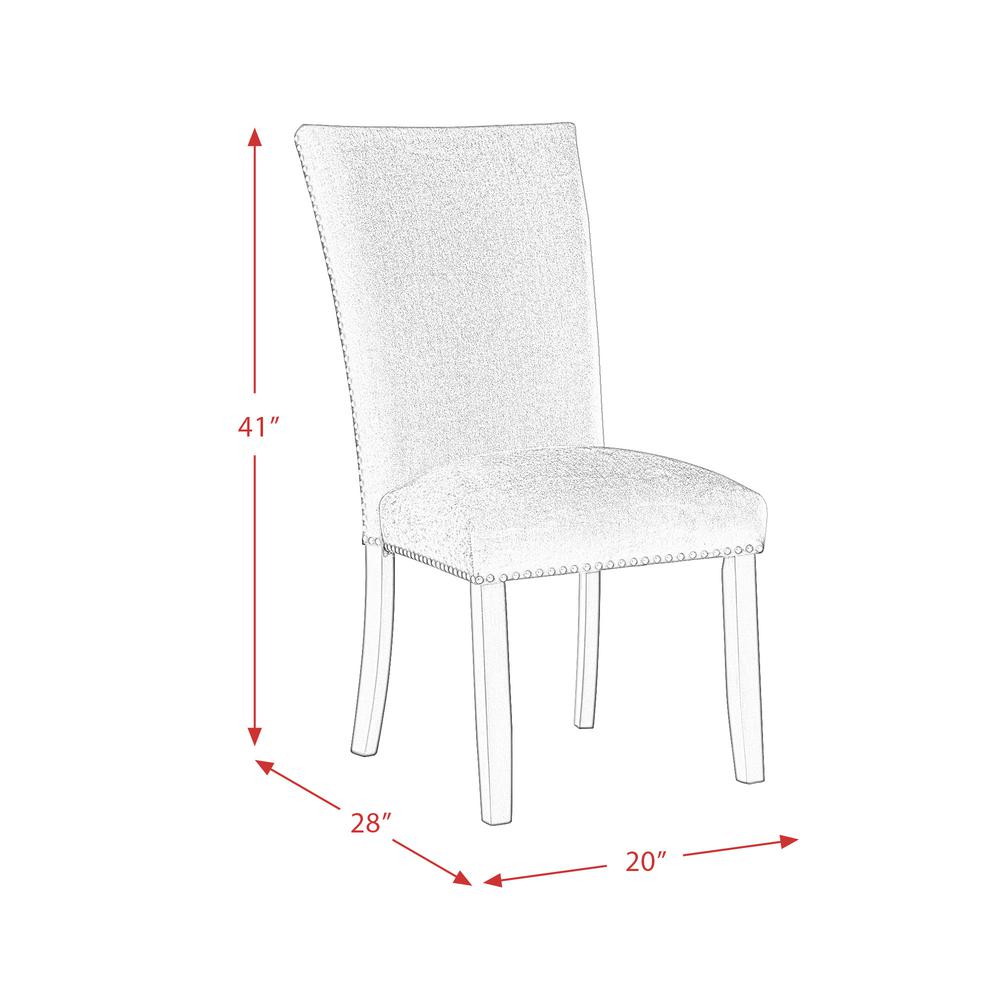 Celine Gray Velvet Side Chair set. Picture 4