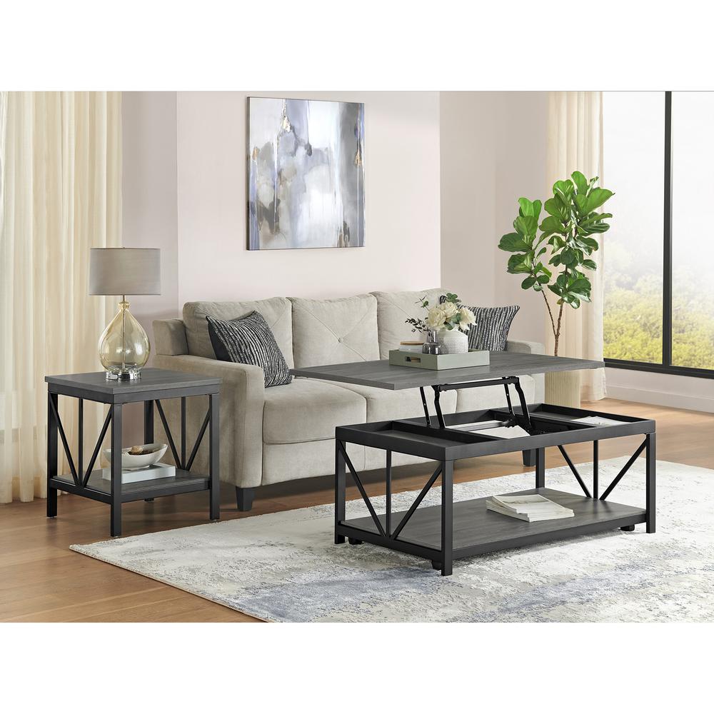 Owen 2PC Occasional Table Set in Grey-Coffee Table & End Table. Picture 12