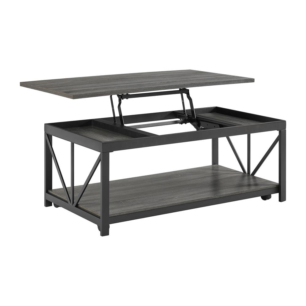Owen Lift Top Coffee Table in Grey. Picture 2