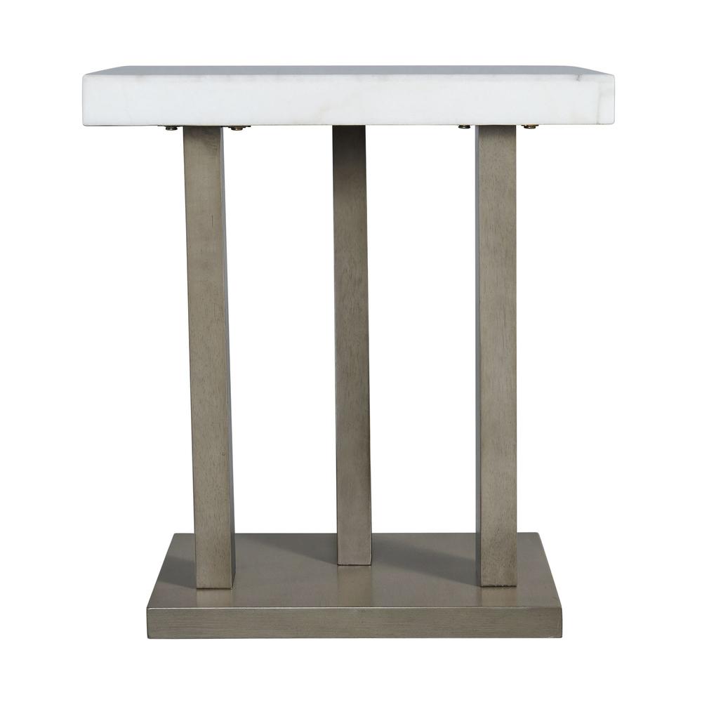 Picket House Furnishings Graham Square End Table in Grey. Picture 4