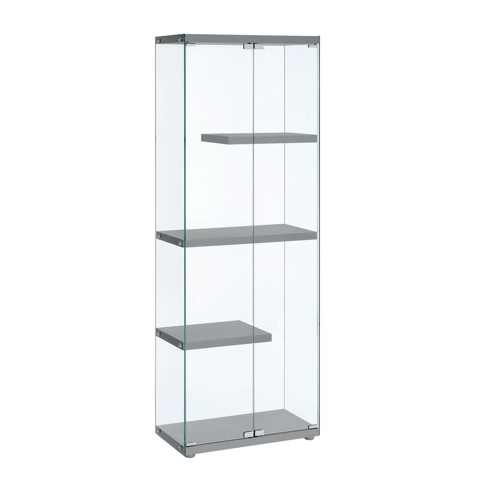 Maxwell  Display Cabinet in Grey - 3A Packing. Picture 1