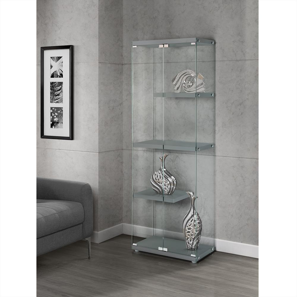 Maxwell  Display Cabinet in Grey - 3A Packing. Picture 8