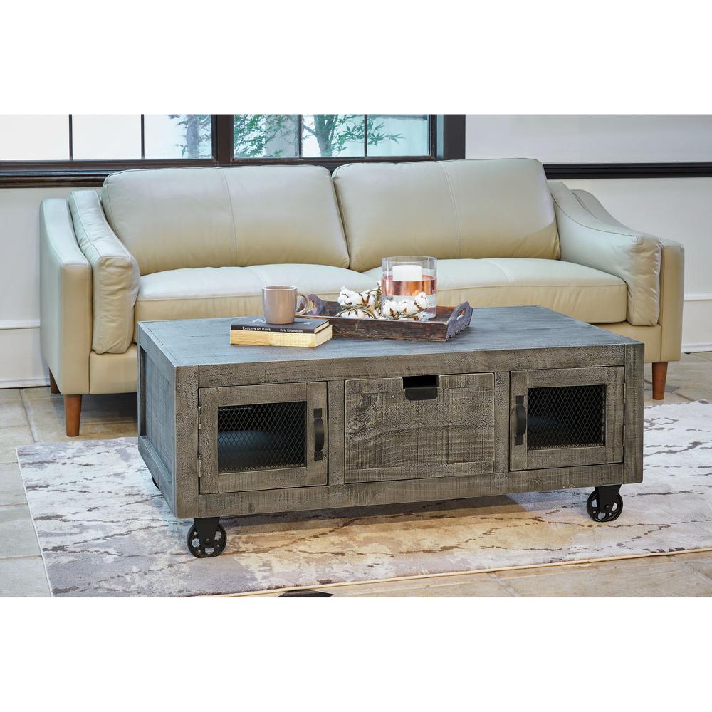 Picket House Furnishings Micah Rectangular Storage Coffee Table in Gray. Picture 2