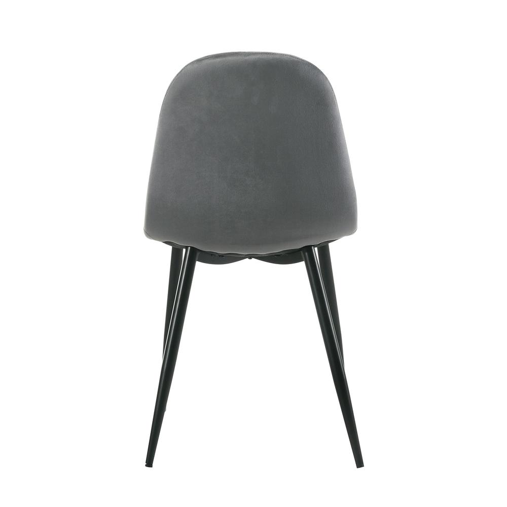 Picket House Furnishings Isla Velvet Side Chair in Dark Grey. Picture 7