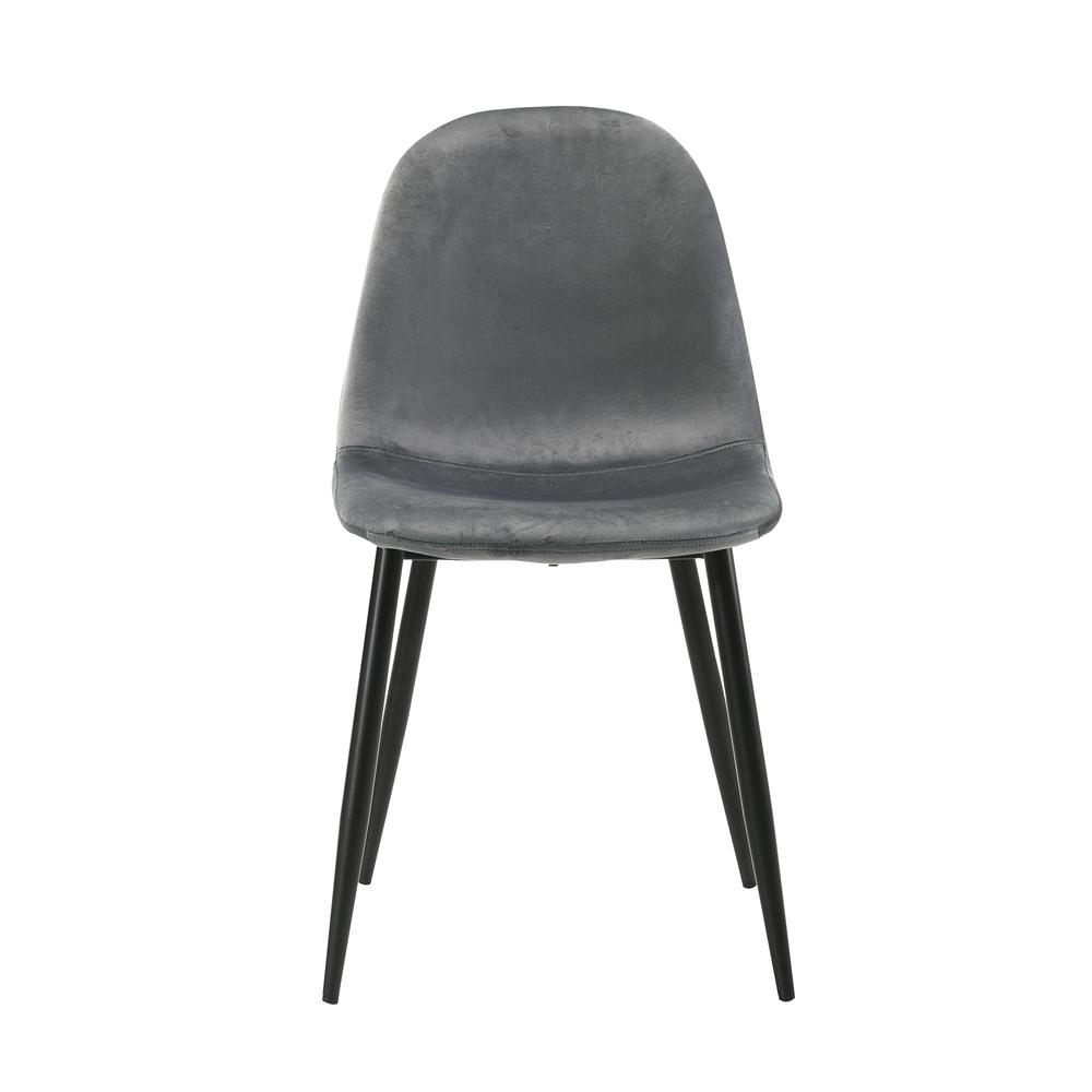 Picket House Furnishings Isla Velvet Side Chair in Dark Grey. Picture 5
