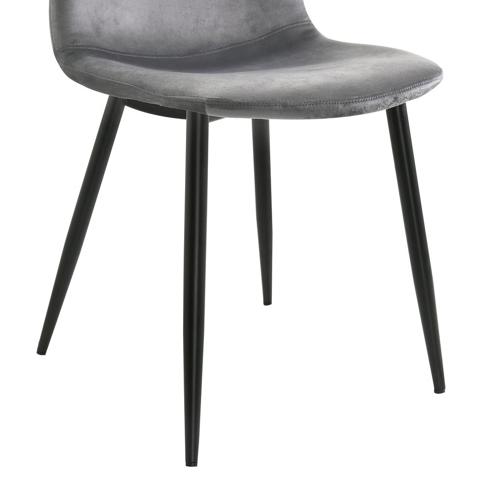 Picket House Furnishings Isla Velvet Side Chair in Dark Grey. Picture 10