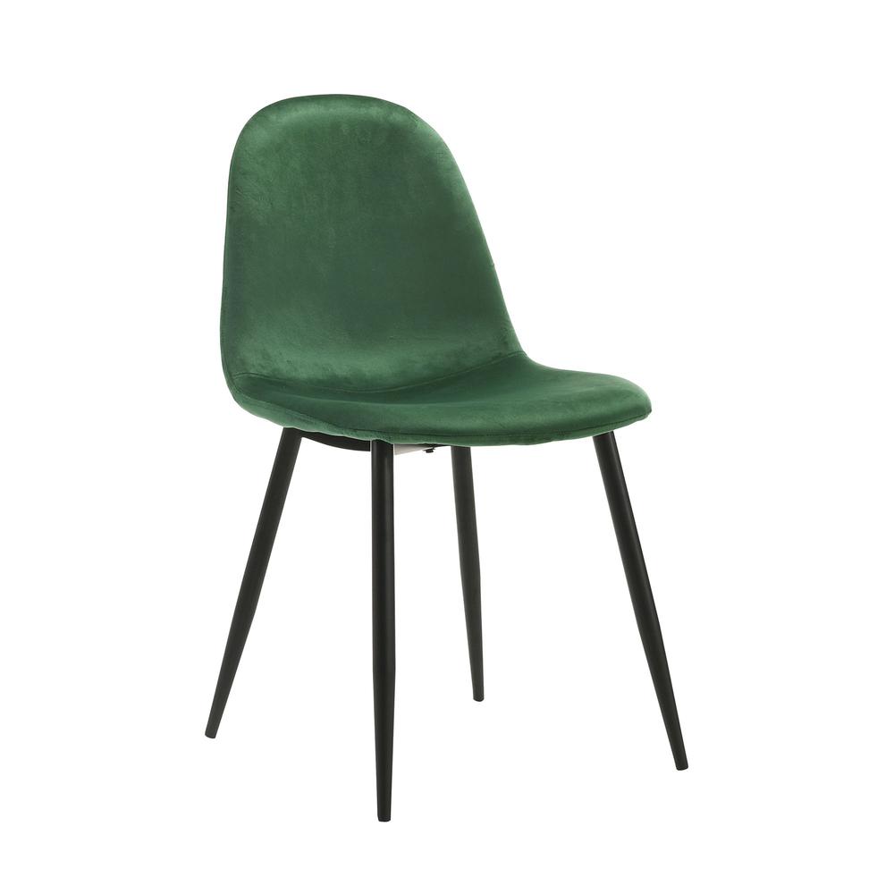 Picket House Furnishings Isla Velvet Side Chair in Emerald. Picture 4