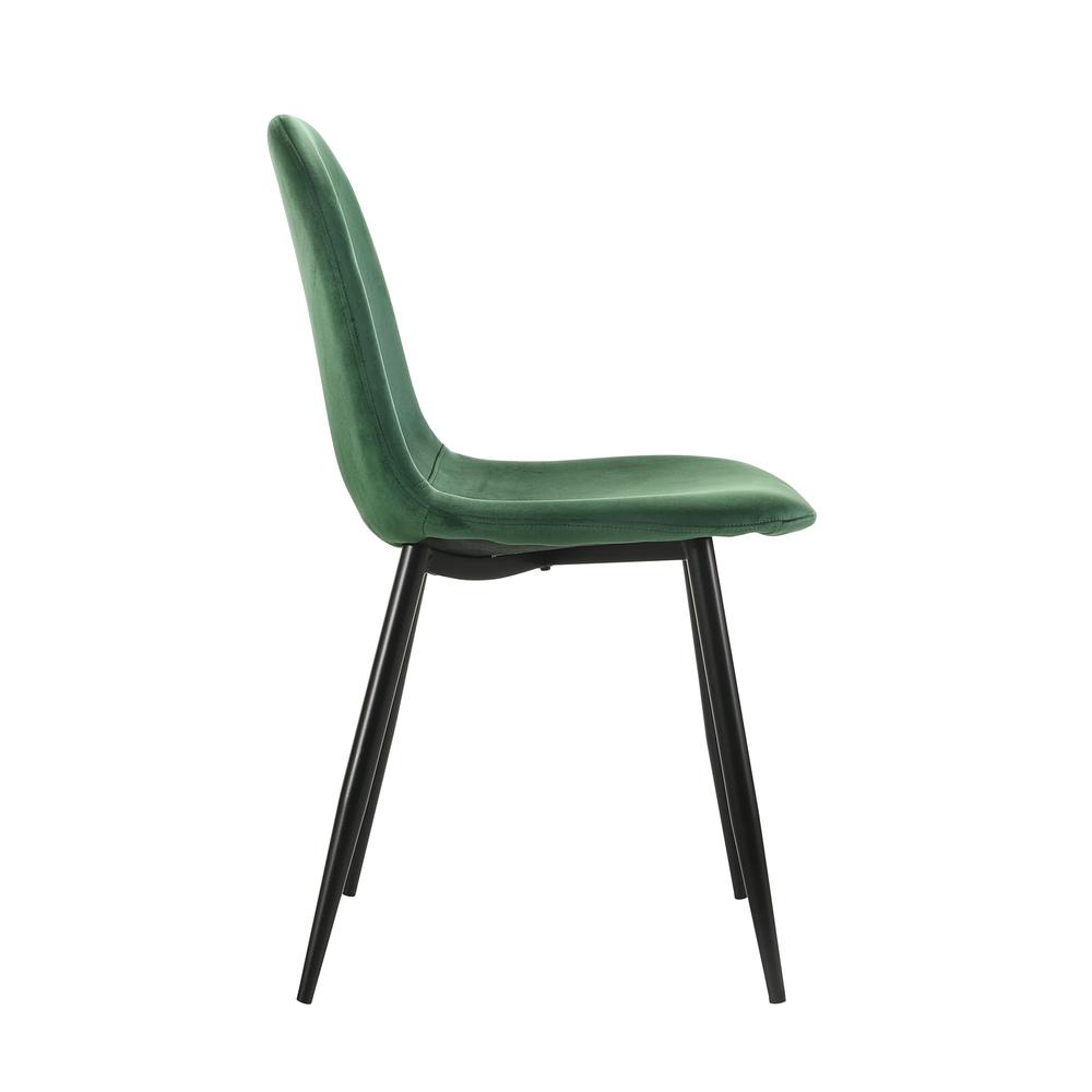 Picket House Furnishings Isla Velvet Side Chair in Emerald. Picture 6