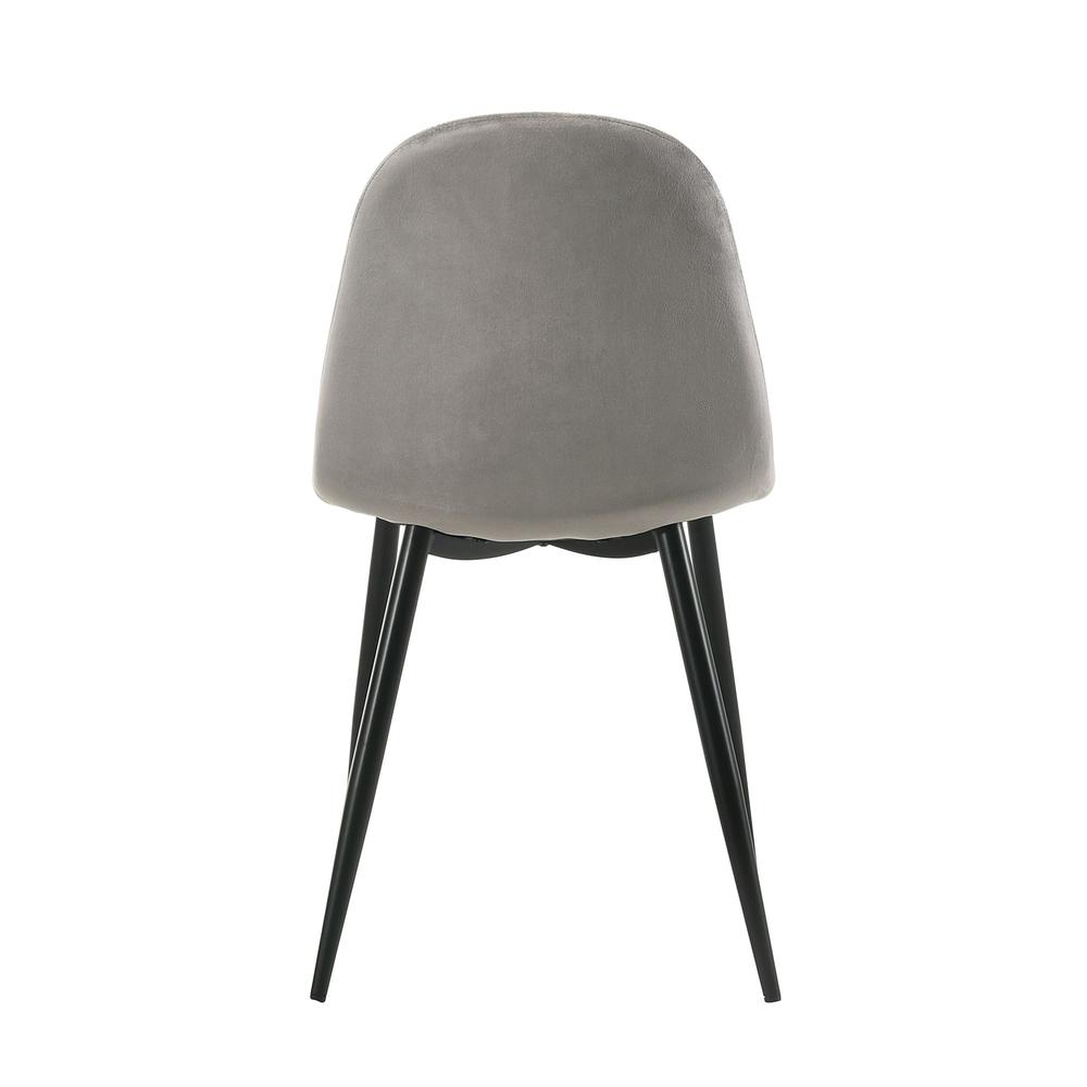 Picket House Furnishings Isla Velvet Side Chair in Light Grey. Picture 7